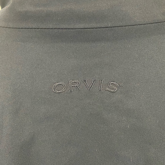 Orvis Jacket Mens Medium Navy Fleece Lined Bomber Zip Front Polyester Outdoor - Picture 3 of 10
